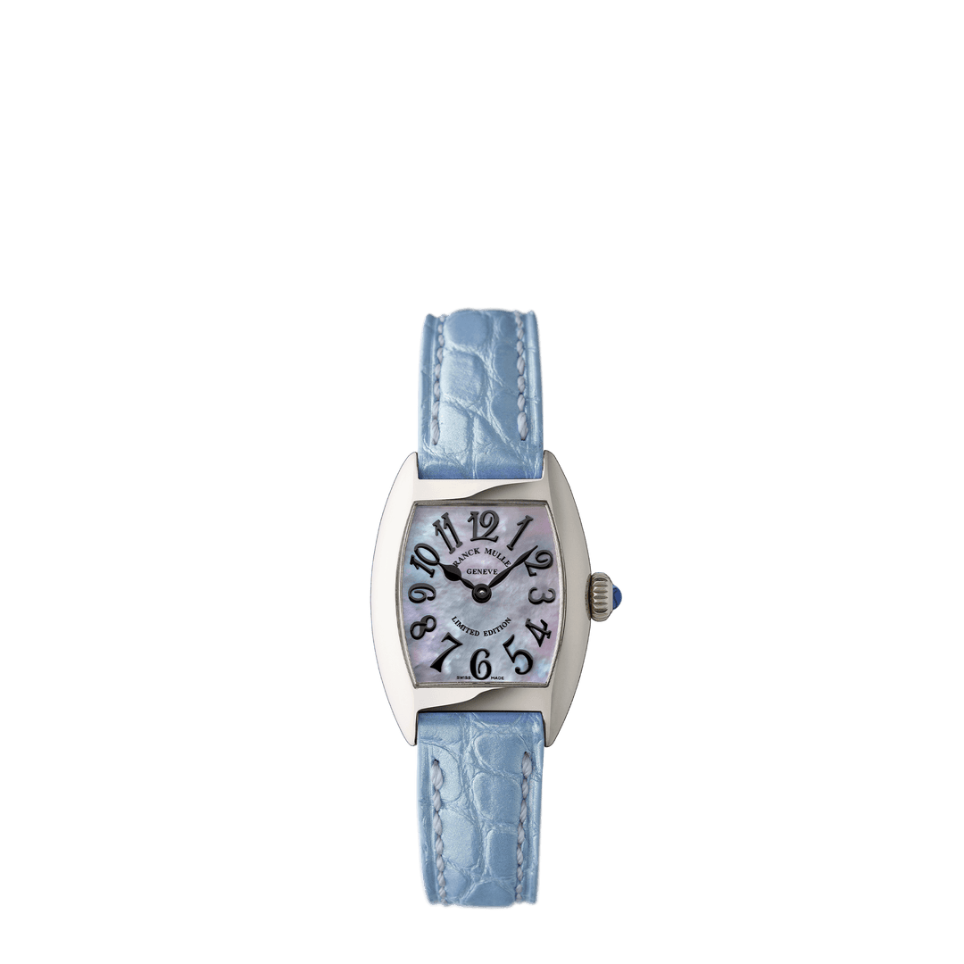 極美品FRANCK MULLER トノーカーベックス2251QZ青水色 FRANCK MULLER フランクミュラー トノーカーベックス